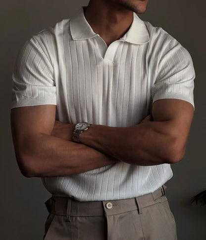 White Old Money Polo T-Shirt