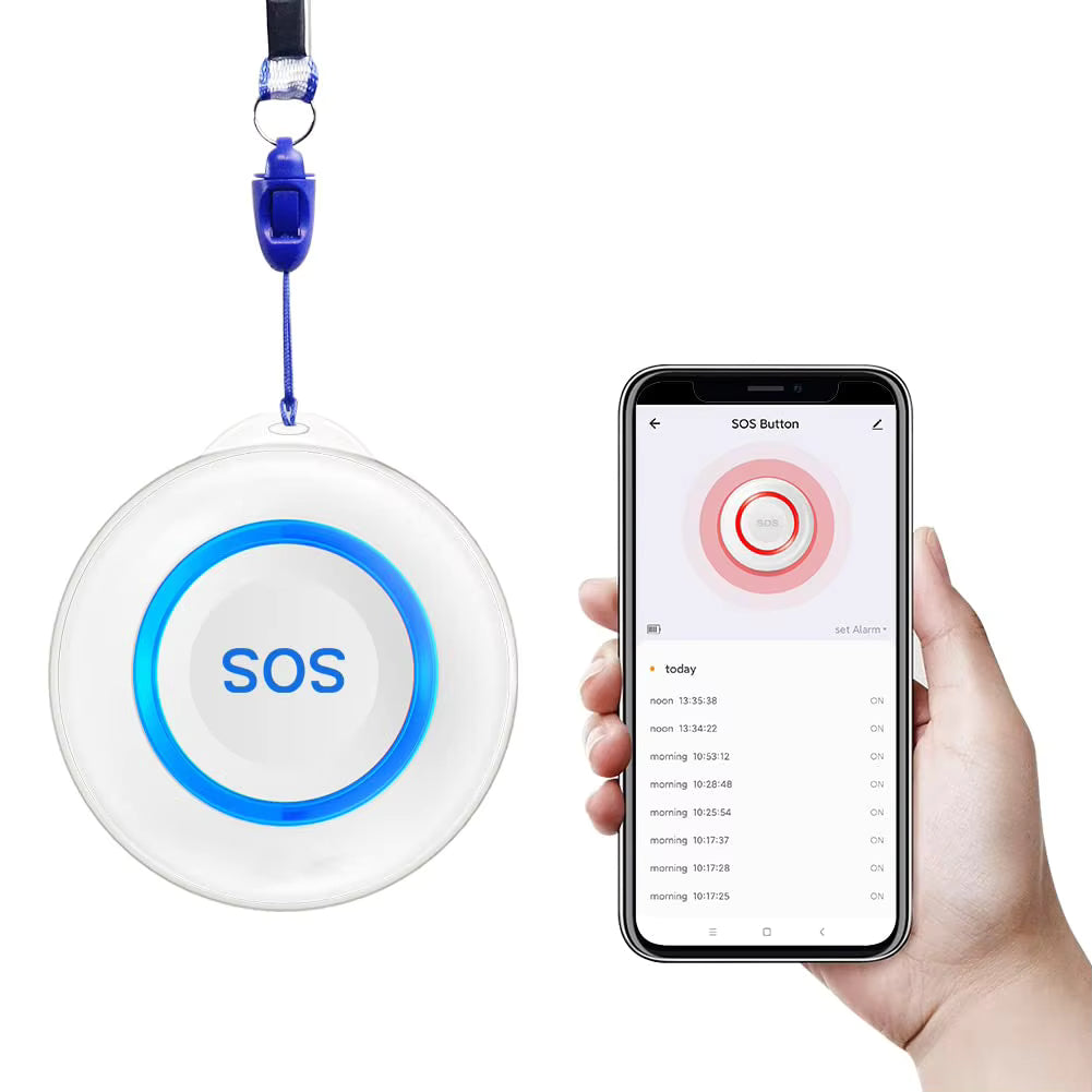 Tuya Smart WiFi SOS Emergency Button – Elderly Care, Personal Safety & Home Security Alarm