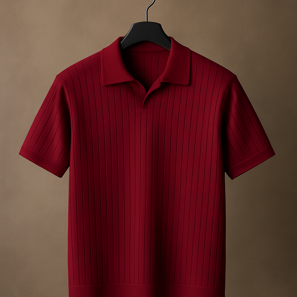 Maroon Old Money Polo T-Shirt