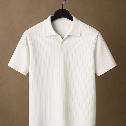 White Old Money Polo T-Shirt