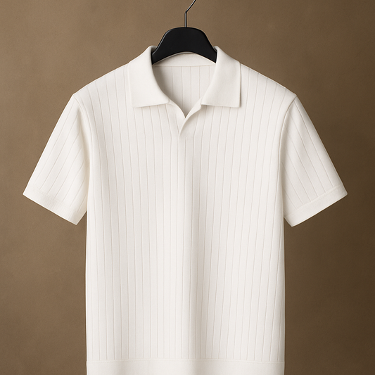 White Old Money Polo T-Shirt