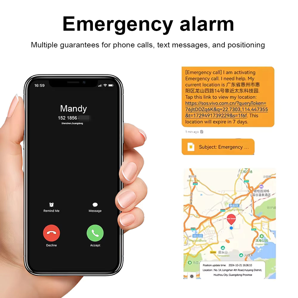 SOS Emergency Panic Alarm with GPS – 130dB Personal Safety Device for Women, Elderly & Kids